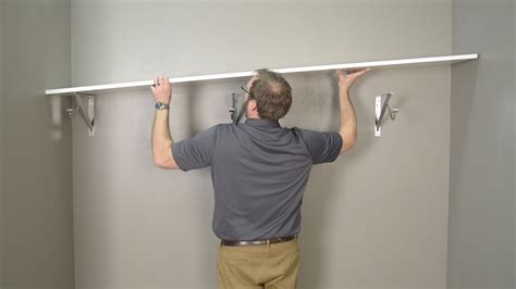 metal rod to hold box ahelf|How to Install Closet Brackets, Shelves, & Rods.